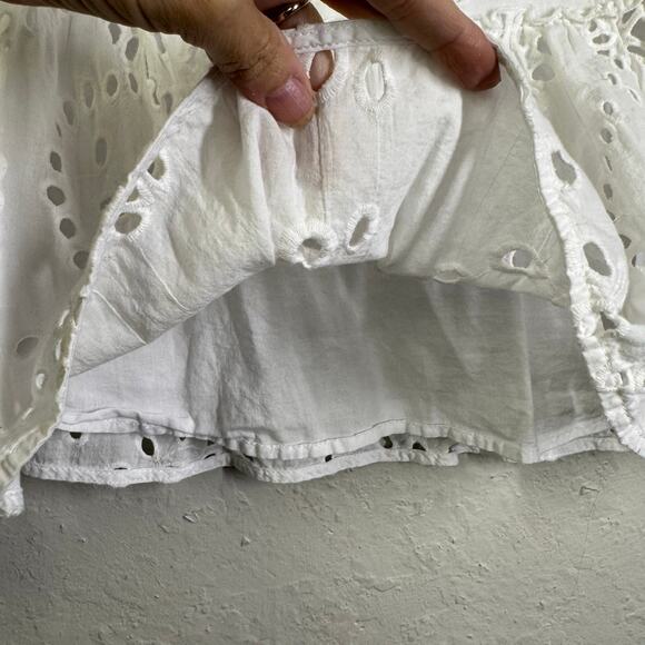 TUCKERNUCK Blouse Small Eloise Eyelet A-Line Silhouette Bell Sleeves Lined - Picture 10 of 15